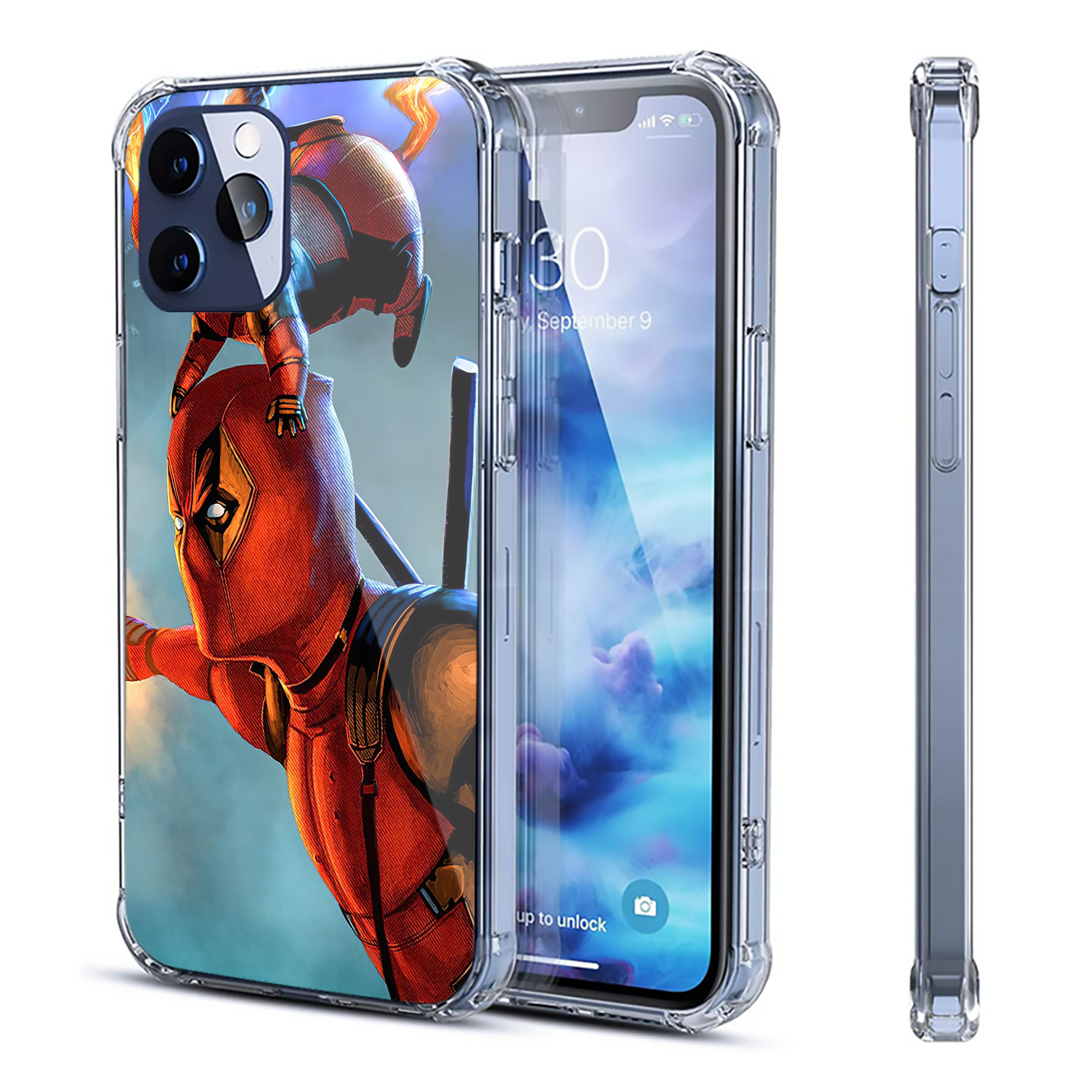 （画像用） Deadpool デッドプール 【iPhone 12シリーズ対応】透明スマホケース（クリアソフトケース）